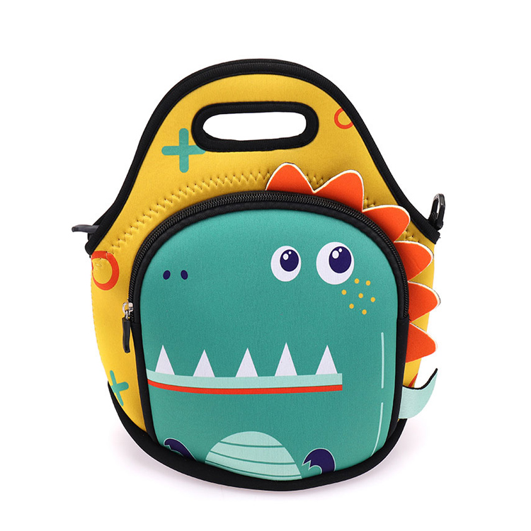 2-Way Carry Preschool Crocodile Neoprene Kids Lunch Bag